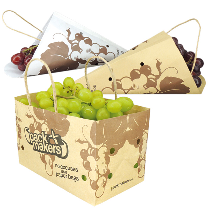 Bolsa de papel Wet strenght sin ventilación para uva